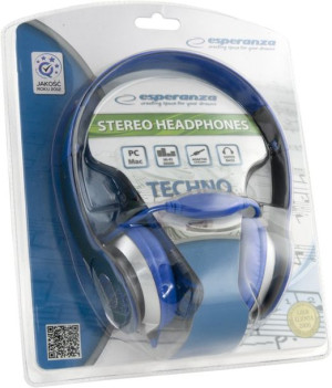 Słuchawki Audio Stereo Techno Eh145B Niebieskie