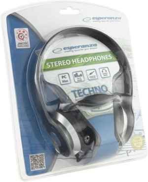 Słuchawki Audio Stereo Techno Eh145K Czarne