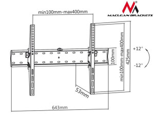 Uchwyt Do Tv 37-70 Cali Mc-668  40Kg