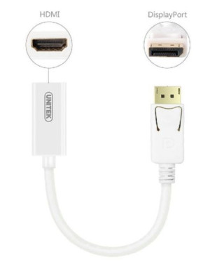 Adapter Displayport - Hdmi 4K; Y-6332 Biały