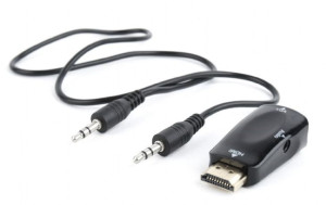 Adapter Hdmi-A(M)->Vga(F)+Audio