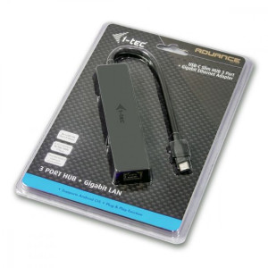 Usb-C Slim 3-Port Hub Z Adapterem Gigabit Ethernet