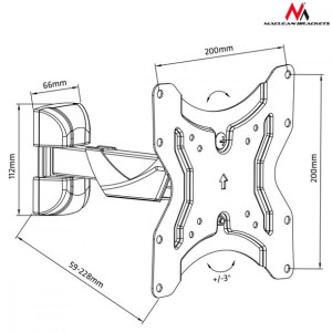 Uchwyt Do Telewizora Lub Monitora 13-42 Cale Mc-741 25Kg Czarny