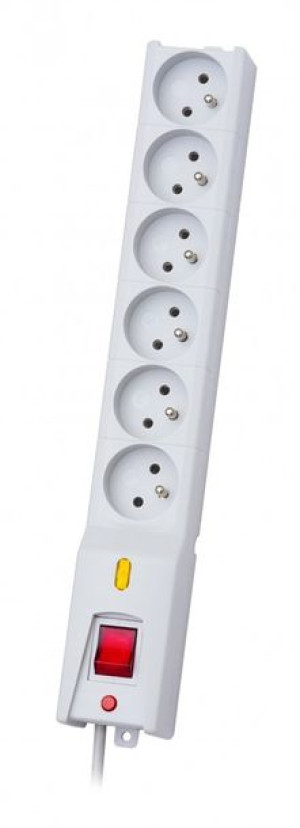 Listwa Przeciwprzepięciowa Lx 610, 1L, 1.5M, Szara