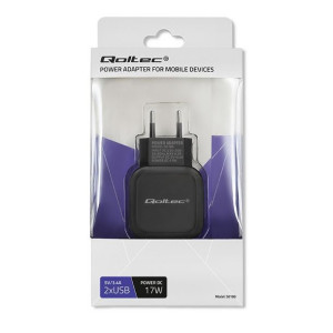 Ładowarka Sieciowa 17W | 5V | 3.4A | 2Xusb