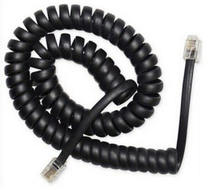 Kabel Spiralny Tel Rj10/4P4C/2M/Czarny