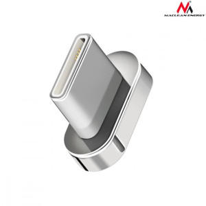 Kabel Usb Type-C Magnetyczny Srebrny Mce178