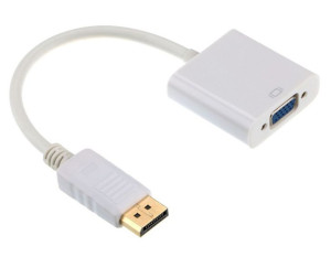 Adapter Display Port Vga Biały