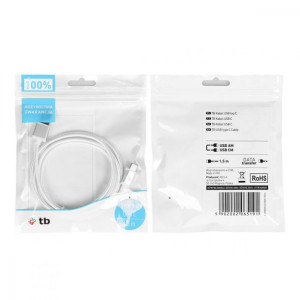 Kabel Usb-Usb C 1.5M Srebrny Sznurek