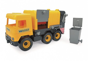 Śmieciarka Żółta 42 Cm Middle Truck W Kartonie