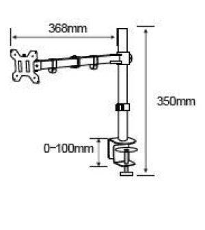 Uchwyt Tb-Mo1 Do Monitora Jednoramienny 10-27 10 Kg Vesa 100