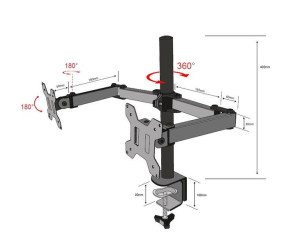 Uchwyt Tb-Mo2 Do Monitora Dwuramienny 10-27 10Kg Vesa 100