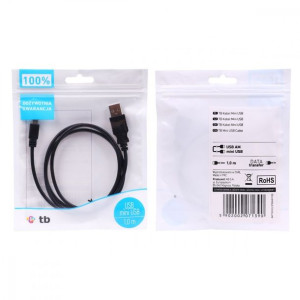 Kabel Usb - Mini Usb 1M. Czarny