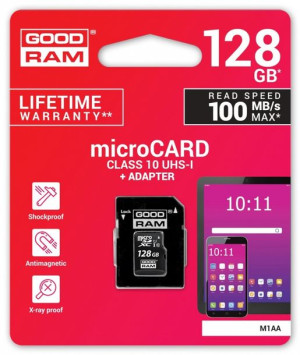 Karta Pamięci Microsdhc 128Gb Cl10 Uhs I + Adapter