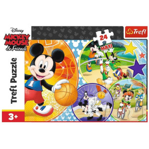 Puzzle 24 Elementy Maxi - Mickey Mouse, Czas Na Sport!