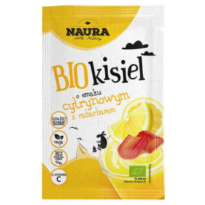 Kisiel o smaku cytrynowo-rabarbarowym Naura BIO, 38g
