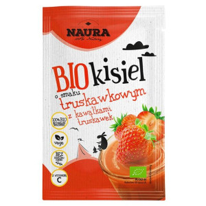 Kisiel o smaku truskawkowym z Witaminą C Naura BIO, 38g