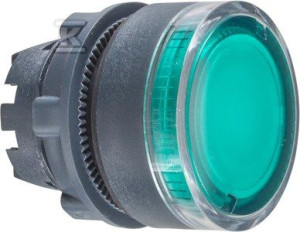 Napęd podświetlany przycisku led kryty zielony ZB5AW333