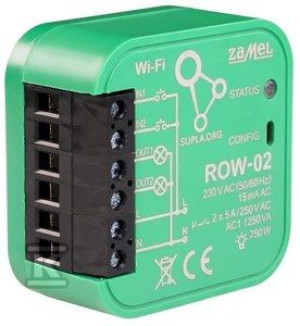 Odbiornik WI-FI dopuszkowy 2-kanałowy dwukierunkowy typ: ROW-02, SUPLA