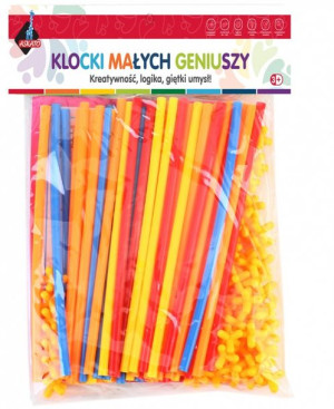 Klocki Malych Geniuszy - Słomki 110 Elementów