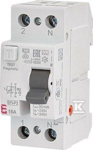 Wyłącznik różnicowoprądowy EFI6-P2 AC 25/0.03