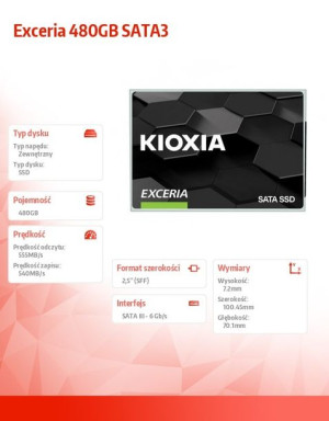 Dysk Ssd Exceria 480Gb Sata3 550/540Mb/S