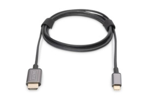 Kabel Adapter Hdmi 4K 30Hz Na Usb Typ C 3.1 Metalowa Obudowa Hq Czarny 1.8M