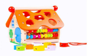 Drewniany Sorter Edukacyjny Domek