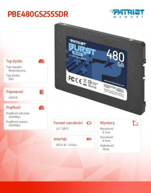Ssd 480Gb Burst Elite 450/320Mb/S Sata Iii 2.5
