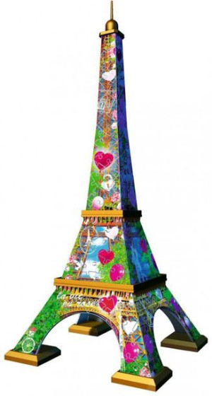 Puzzle 216 Elementów 3D Wieża Eiffla Love Edition