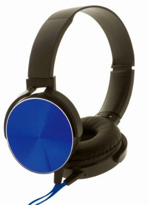 Słuchawki Stereo Z Mikrofonem Montana Czarno-Niebieskie
