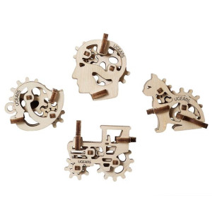 U-Fidgets: Drewniane Puzzle 3D Tribiks
