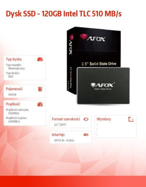 Dysk Ssd - 120Gb Intel Tlc 510 Mb/S