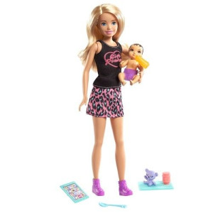 Lalka Barbie Opiekunka + Bobas + Akcesoria Grp13