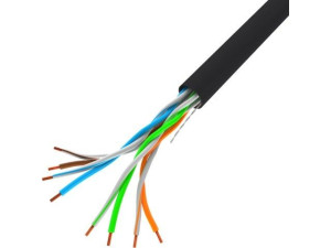 Kabel Lan Utp 100Mb/S 305M Drut Cca Czarny