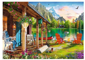 Puzzle 500 Elementów Domek W Górach