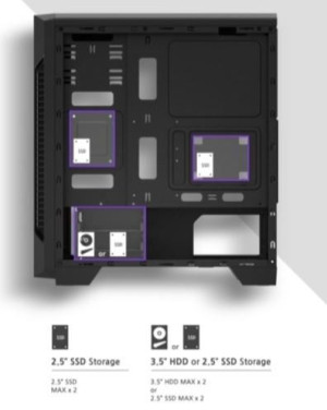 Obudowa S3 Atx Mid Tower Pc Case 120Mm Fan