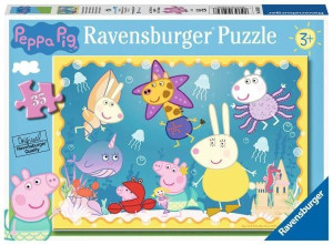 Puzzle 35 Elementów Świnka Peppa Podwodny Świat