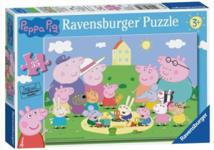 Puzzle 35 Elementów Świnka Peppa Piknik