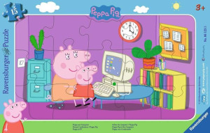 Puzzle 15 Elementów W Ramce Świnka Peppa