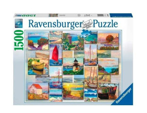 Puzzle 2D 1500 Elementów Kolaż Wybrzeża