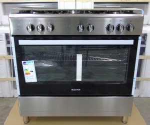 Kuchnia Gazowo Elektryczna 90 Cm inox WOK PIEC