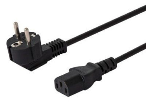 Kabel Zasilający Schuko Męski - Iec C13, Kątowy, 1,8M, Cl-98