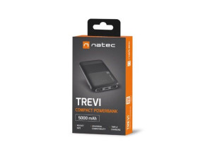 Powerbank Trevi Compact 5000Mah 2X Usb + Usb-C Czarny
