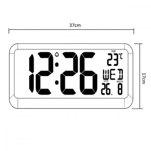 Zegar Ścienny Lcd Z Czujnikiem Temperatury Gb214