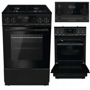 Kuchnia Gorenje KS535B Czarna Para Grill 62 l 50cm