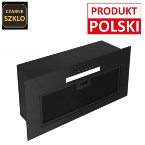 Okap 610m3 Czarne Szkło Cichy LED