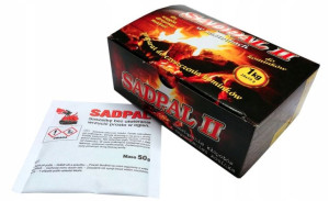 SADPAL saszetki 20x50g do pieca kominka czyści komin dopalacz sadzy