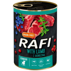 Rafi Pies Junior Mokra Karma Pasztet dla Psa z Jagnięciną 400g