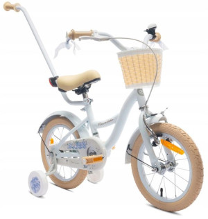 Rower dla dziewczynki 16 cali Flower bike babyblue